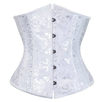 Pink Corset Underbust Top Wome Plus Size Waist Cincher Sexy Gothic Corpete Corselet Fashion Black White Red Blue Rose