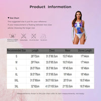 Women Metallic Shiny Bodysuit with Fingerless Long Gloves Contrast Cut Out Leotard for Halloween Cosplay Astronaut Alien Costume