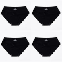 4 PCS/Lot Seamless Panties for Women Plain Panties Slip Silk Female Underwear Soft Thin Light Panti Culotte Femme Underpants