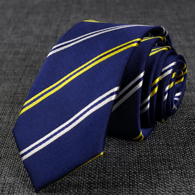 New Skinny 6CM Mens Necktie Slim Narrow Ties For Man Plaids Striped Paisley Jacquard Cravat Business Party Corbatas Neck Tie