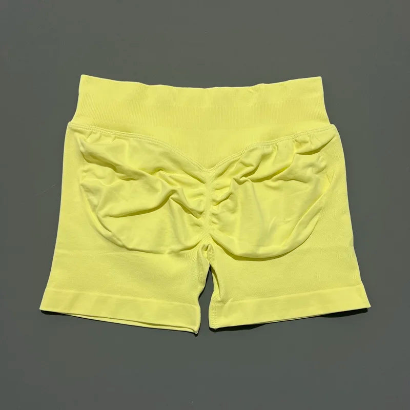 Gym Shorts Women Fitness Sports Biker Shorts High Waist And Waist Tightening Yoga Shorts Workout Scrunch Butt Seamless Leggings