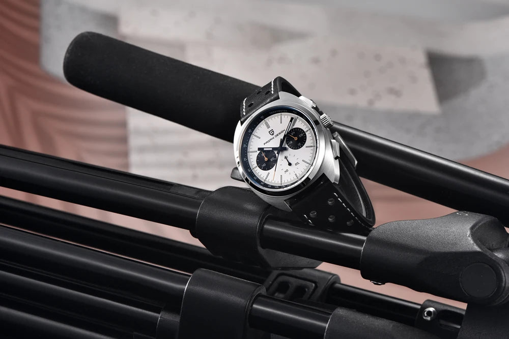 PAGANI DESIGN 2024 Retro Luxury Men's Watches Sports Chronograph VK63 Quartz Watch For Men AR Sapphire Waterproof Leather Clock