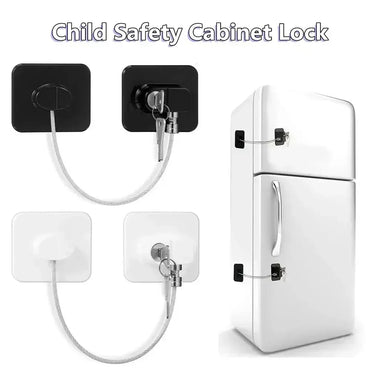 1Pcs Child Safety Lock - Multi-functional Cabinet Locks No Drill Needed for Refrigerator Lock Drawer& Closet  Window Lock Baby