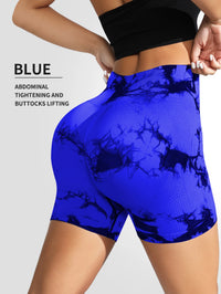 Women's high stretch fitness pants tight fitting cycling exercise yoga shorts breathable high waisted shorts 3-piece set
