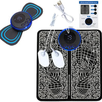 EMS Neck Massager Electric Muscle Stimulator Cervical Sticker Massage Patch Low Frequency Pulse Pads Body Pain Relief Masajeador