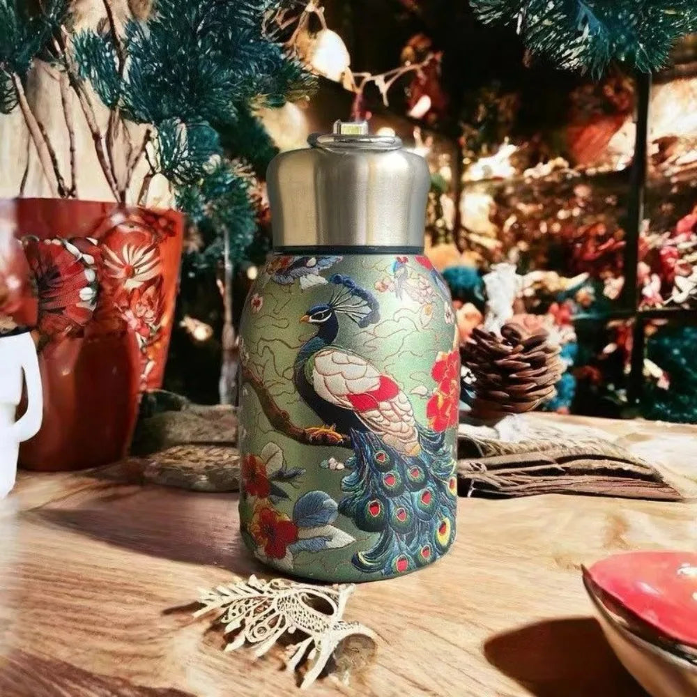 Cute Double Wall Insulated Cup 300ml 304 Stainless Steel Water Bottle Mini Coffee Mug Pocket Cup Portable Vacuum Handy Cup