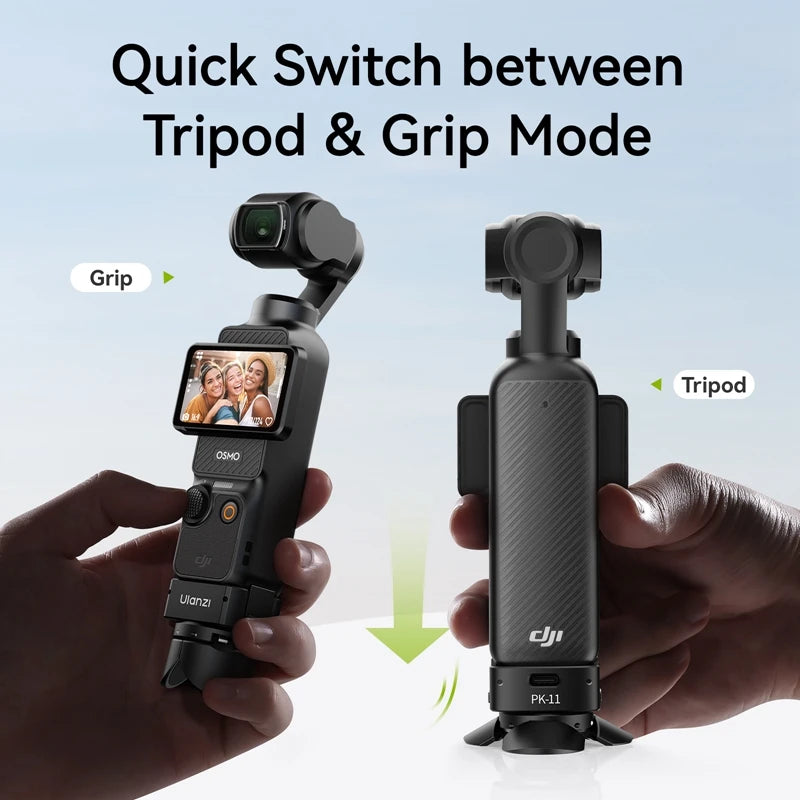Ulanzi PK-08 Pocket 3 Mini Tripod / PK-11 Arri Locating Base for DJI Osmo Pocket 3 for Livestreaming Vlog Travel Photograph
