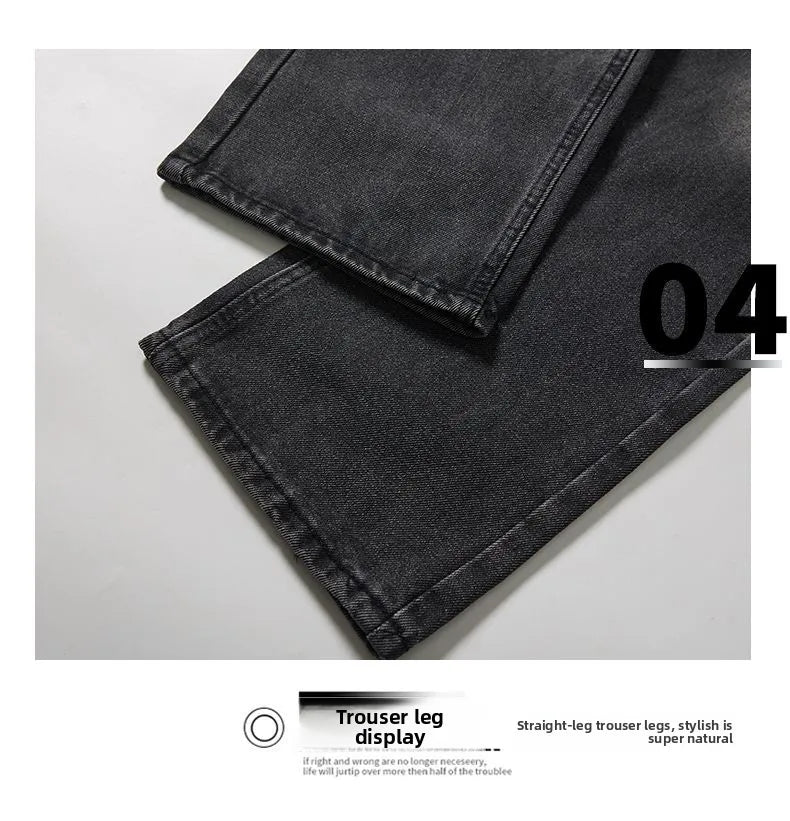 Jeans Men Wide Leg Explosive Jeans Male Loose Straight Denim Pants 2025 Autumn Harajuku Vintage Blue Trousers Streetwear Clothes