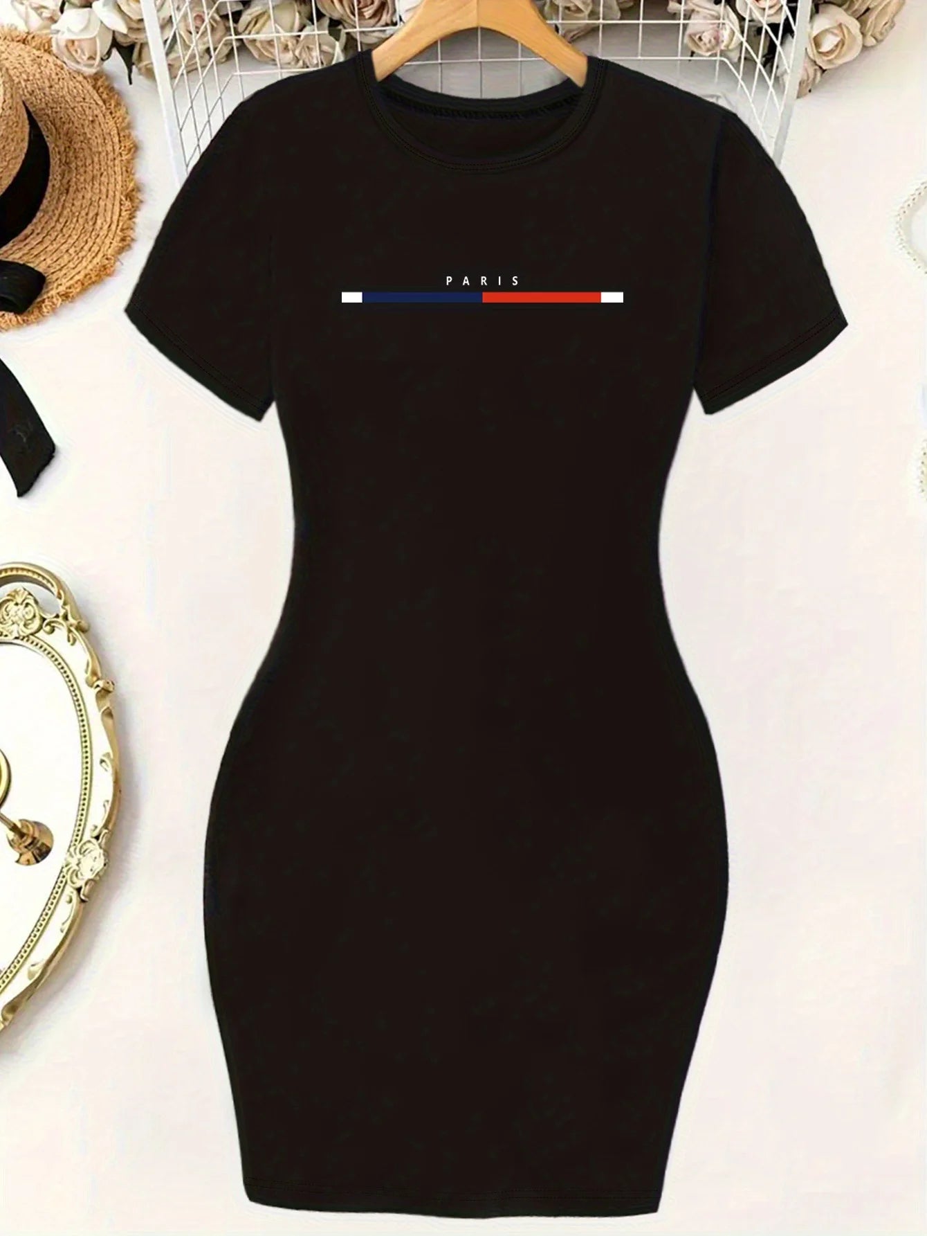 Women's Summer Dress Sexy Women's summer sexy short mini dress with black print