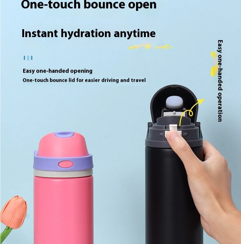 Hot-selling Stainless Steel Insulated Cups Large-capacity Portable Hand-held Sports Water Cups Car-mounted Handle Insulated Cups