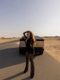 Blifanbo Sexy Deep V Mesh Long Sleeve Jumpsuit  Women Autumn Double Layer Patchwork Ruched Bodycon Jumpsuit Rompers New 2025