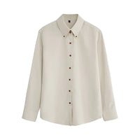 Spring New 2025 Long-sleeved Shirt for Men's Business British Style Gentleman Korean Style Slim Fit Trendy Cardigan