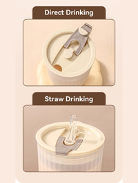 WORTHBUY Cute Bear Plastic Water Cup Large Capacity Water Bottle Travel Leak-proof Tumbler With Lid Portable Milk Coffee Cups