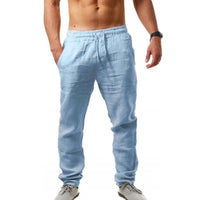 baggy pants Men's ropa hombre  Cotton Linen Casual Pants Breathable Trousers Fitness Streetwear Clothing Jogging spring Summer