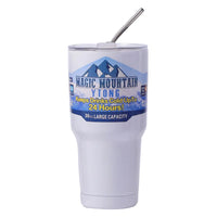 Magic Stainless Steel Freeze Thermos Cup with Straw Ice Coffee Drink Vacuum Insulated Bottle Car Travel Outdoor Mountain Cup