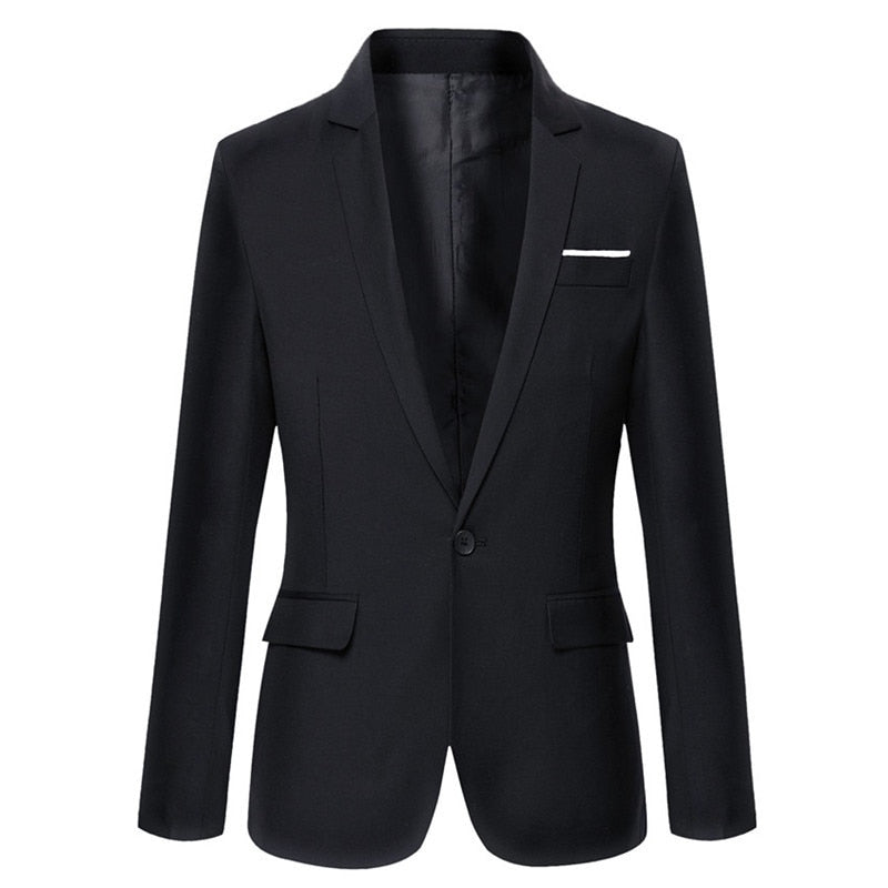 Blue Men Blazers Work Office 2022 Men Tuxedos For Formal Occasions Pockets Coat Blazers