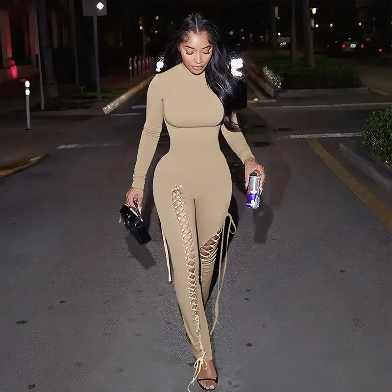 FAGADOER Sexy Bandage Patchwork 2 Piece Sets Woman Outfit Halter Sleeveless Crop Tops and Pants Matching Suit Female Streetwear