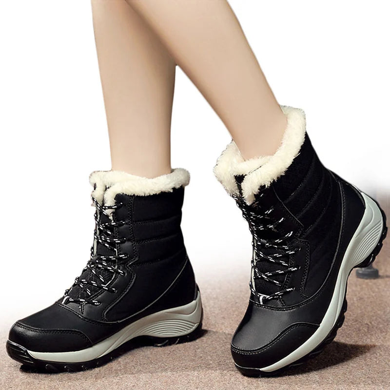 Women Boots Lightweight Ankle Boots Platform Shoes For Women Heels Winter Botas Mujer Keep Warm Snow Winter Shoes Female Botines