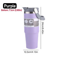 30oz Vacuum Insulated Cup with Handle Double-Layer Insulated Cup Stainless Steel Sports Water Bottle for Cold Hot Beverages