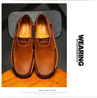 Mens Loafers Breathable Slip on Italian Driving Shoes Chaussure Homme Genuine Leather Men Handmade Casual Shoes