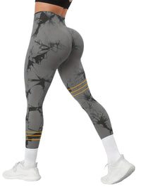 Tie Dye Gym Yoga Pants Fitness Workout Sportswear Clothing For Women High Waist Scrunch Butt Liftting Sports Leggings