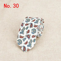 Classic Men's Flower Ties Handmade Cotton Tie For Men 6CM Narrow Floral Neckties Gift Wedding Party Casual Gravatas Paisley Tie