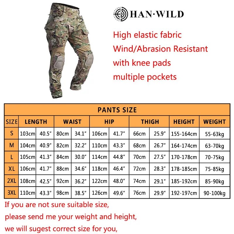 Men Combat Pants with Knee Pads Army Military Airsoft Tactical Men Work Pants Camouflage Multicam Trekking Hunting Clothes Mens