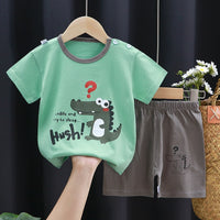 Children's Sets mother Kids Clothes Boys Girl T-shirt Shorts 2PCS Summer Cotton Short sleeve Baby Children Clothing Toddler Suit