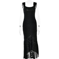 Giyu Sexy Lace Club Party Dresses Women 2024 Summer Elegant Sleeveless Backless Ruched Birthday Prom Mermaid Maxi Long Dress