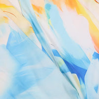 CM.YAYA Beach Holiday Print Women's Set Strapless High Low Blouse Top and Pants Suit 2025 Street Summer Two 2 Piece Sets Outfit