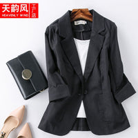 Fashion Women Jacket Casual Solid Blazers Work Outerwear Slim Office Lady Coat Spring Autumn Chic Clothing Tops New 2023