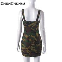 Sexy Camouflage Spaghetti Strap Cargo Dress For Women Casual Street Y2k Printed Bodycon Outdoor Sport Mini Dresses 2023 Summer