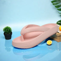 Ladies Lightweight Solid Color Sandals - Casual Indoor/Outdoor Couples Flip Flops, Comfortable Slip-On Beach Footwear