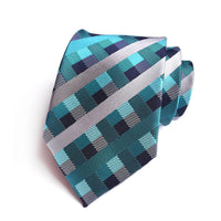 Fashion 8CM Mens Necktie Polka Dot Stripes Paisley Ties For Man Jacquard Woven Ascot Green Color Business Party Accessories