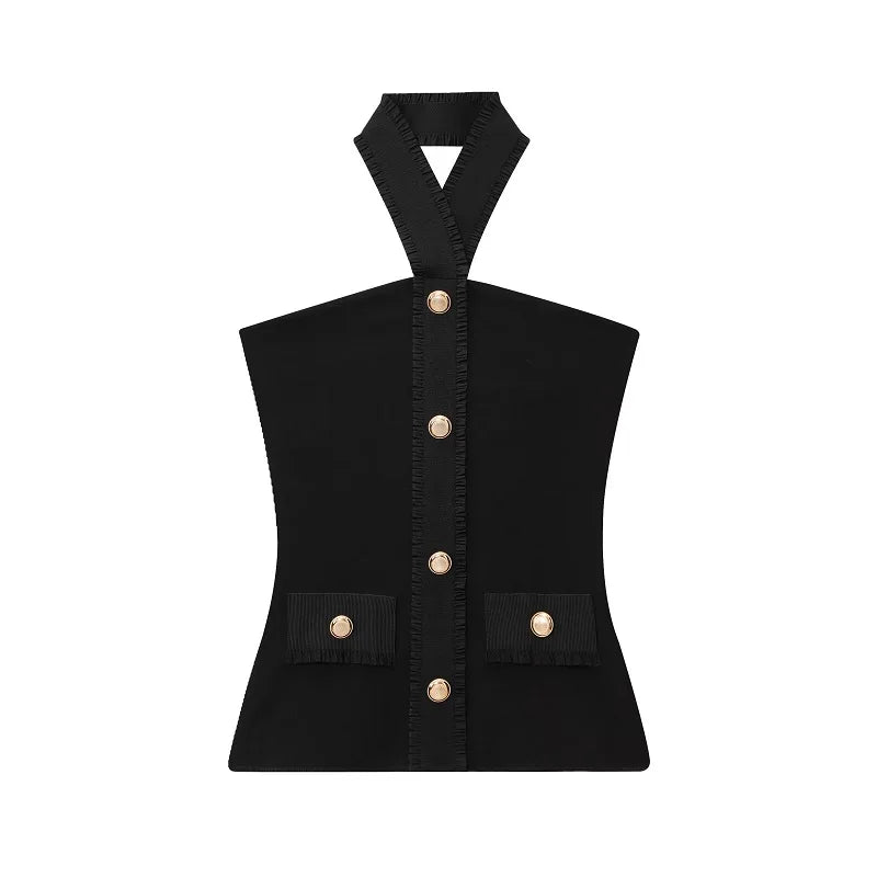 MUJER Black Flare Pants Sets for Women 2 Pieces High Waist Trousers Suits Woman Outfit off Shoulder Halter Top Female Lady Sets