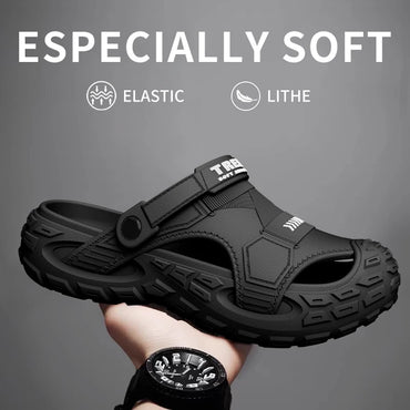 EVA Men's Outdoor Summer Wearable Clog Shoes Anti-Slip Breathable Odor-Resistant Slip-Resistant Sandals