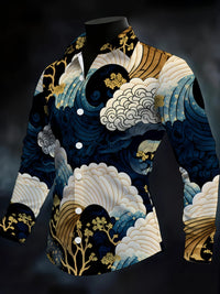 New Hawaiian Pineapple Sunglasses 3D Printed Men's Long Sleeve Shirt with Collar and Vacation Style Shirt Clothing