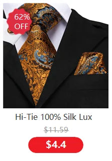 Hi-Tie Peacock Blue Novelty Design Silk Wedding Tie For Men Hanky Cufflinks Gift Mens Necktie Set Business Party Dropshipping