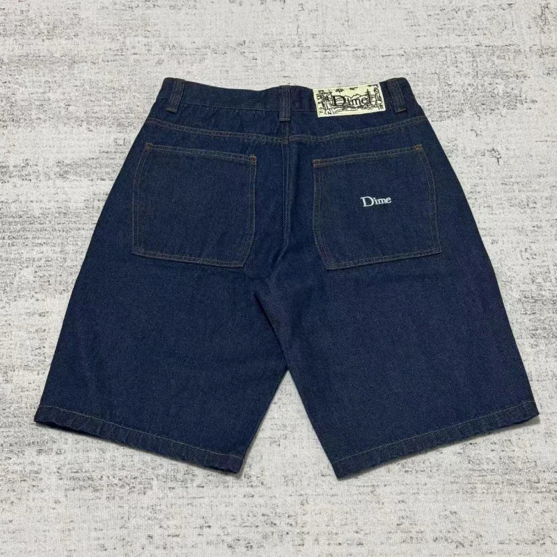 Embroidery men's jeans embroidered European and American letter decoration street style hip-hop gothic fashion pants