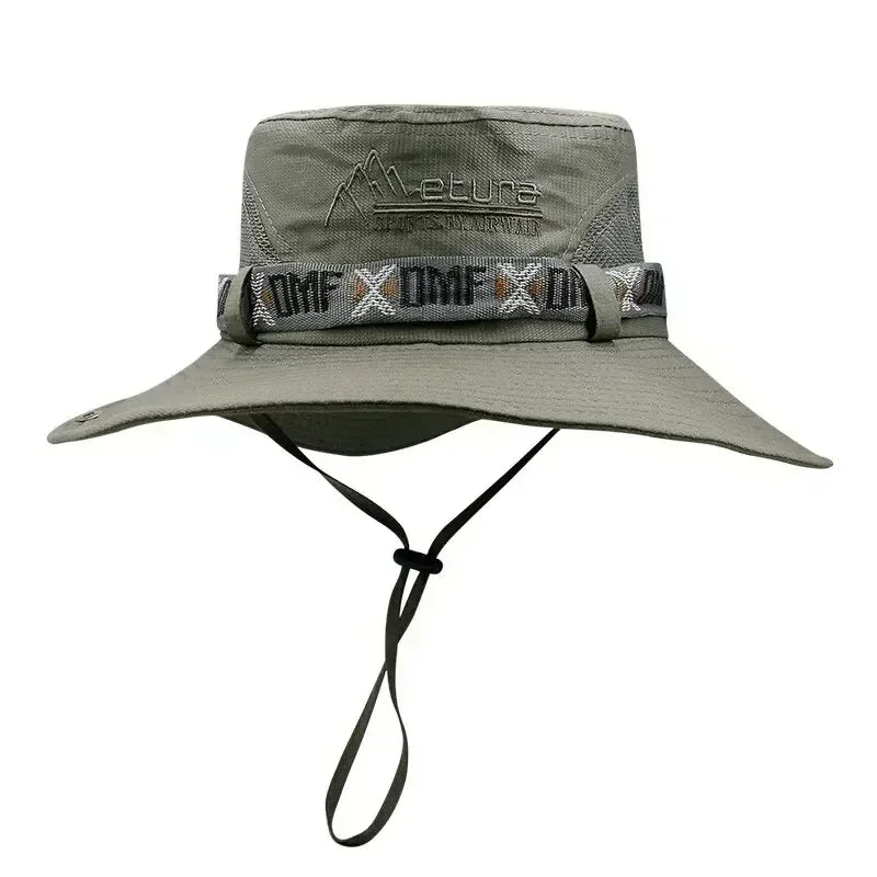 New Sun Hats for Men Outdoor Fishing Cap Wide Brim Anti-UV Protection Women Bucket Hat Summer Hiking Fisherman Caps