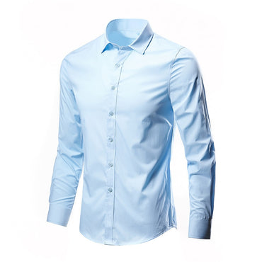 Men's Luxury Casual Formal Shirt Long Sleeve Slim Fit Male Short Long Sleeve Shirt