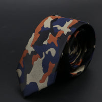 New Men Ties Solid Color Stripe Print Floral 6cm Jacquard Business Neckties Narrow Skinny Tie Wedding Prom Daily Wear Accessory