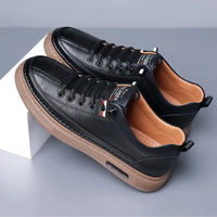 Classic 2025 Brand Original High Quality Men's Shallow Mouth Leather Casual Walking Shoes Outdoor Indoor Two Wear Shoes