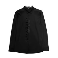 Spring And Summer Letter Shirt for Men Cotton Long Sleeve Casual Shirts Fashion Luxury Social Business Dress Shirts