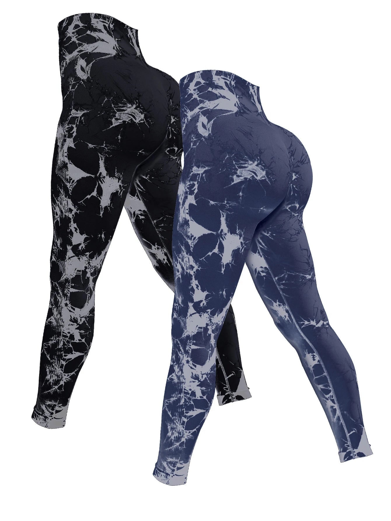 Tie Dye Yoga Pants Sport Leggings 2 Piece Seamless High Waist Push Up Woman Tights Fitness Workout Leggins Gym Clothing