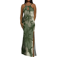Halter Water Drop Floor-Length Dress For Polynesian Ladies Custom-Made Floral Pattern Evening Dress Stunning Summer Dress