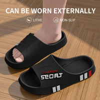 Men's Summer Thong Slippers Thick Bottom Anti-Slip Deodorant EVA Wear-Resistant Breathable Slip-On Sandals