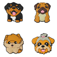 Cute Animals Dog Shoe Charms Pin for Crocs Accessories Charms Clogs Bubble Slides Shoe DIY Shoe Decoration Party Gift