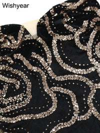 New Luxury Elegant Wedding Evening Guests Sequined Strapless Green Long Dress Women Sexy Sleeveless Birthday Party Prom Clubwear