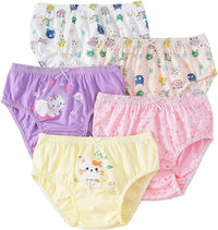 5 Pcs/Box Children Underwear Girl Soft Cotton Girls Briefs Pants Cartoon Lovely Cat Kids Underpants Breathable Panties For Girls